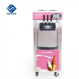 China Three flavor soft serve ice cream machine ice yogurt machine soft ice cream machine factory OEM supplier