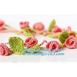 crochet flower necklace, crochet collar necklace, necklace, Crochet Flower Pendant Necklac