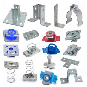 China Solar Fastener Zinc Plated Carbon Steel Combo Nut Washer Channel Nut Strut Channel Nuts With Plastic Wing supplier