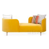 China Oslo Chaisesolid Sofa Home Wood Furniture With Solid And Yellow Color Velvet Fabric on sale