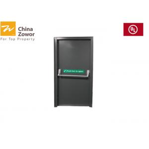 China Custom Made Gal. Steel Half Hour Fire Door With Fireproof Perlite Board / Frame Depth 90 mm supplier