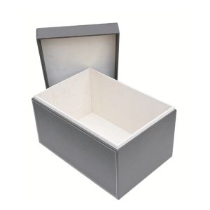 China Mjmhd DG-H001 Caja de almacenamiento de cuero falso con tapa, contenedores decorativos para organizadores de armarios, almacenamiento elegante hecho a mano para armario y hogar on sale