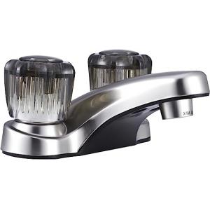 Lightweight Acrylic RV Bathroom Faucet Brushed Nickel Bathroom Taps