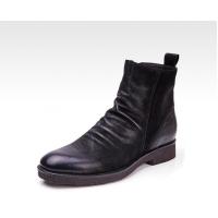 China Goodyear Welted Leather Boots , Retro Mens Brogue Chelsea Boots on sale