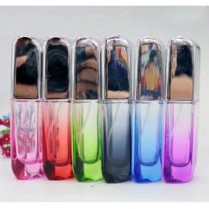 China Wholesale Fancy Color Glass Perfume Bottle With plastic Cap Glass Refill Empty Perfume Atomizer Spray hot sell supplier
