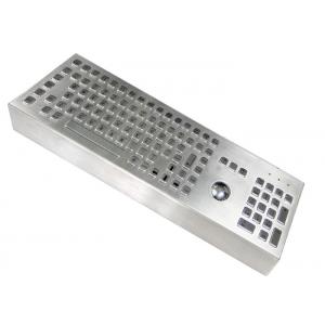 Ip68 Desktop Industrial Metal Keyboard With Full Keys Mouse Touchball