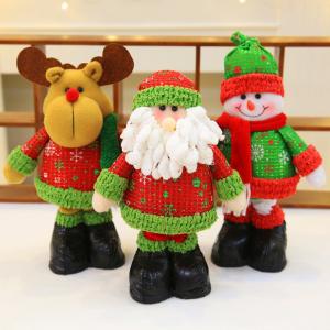China 45cm Green Hat Red Scarf Animated Plush Christmas Toys Cute Soft Snow Man supplier