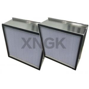 Rigid HEPA Filter With Aluminum Separator Galvanized Steel Frame Clean Room