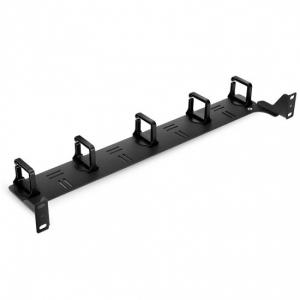 Black 1U 12 Ports Network Cabinet Rack Mount Cable Management Cable Organizer for Structure