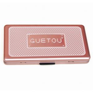 China Eye Showder Rectangular Tin Box with foam and mirror , cosmetic tin box with hinged lid supplier