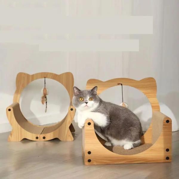 MOWE LOVE Factory Direct Can Customize High-Quality Corrugated Paper Durable C-Type Chair Shape Cat Scratch Board