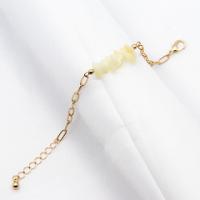 China Moissanite Alloy Beaded Bracelets Anklets Natural Stone Gold Women Bracelets on sale