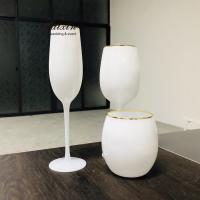 China ZT-G004 new wedding tableware favors white colored water wine champagne glass set on sale