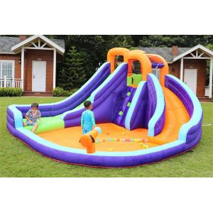 25m Small Land Inflatable Water Park With Swimming Pool Slide