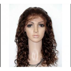 China Glueless Full Lace Wigs Brazilian Hair No Shedding No Tangle , curly full lace wigs supplier