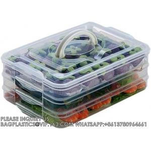 Refrigerator Organizer Bin, Plastic Food Storage Containers With Lid, Stackable Food Organizer Keeper