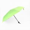 China 21 inch compact anti-uv uv protection three fold umbrella with sunproof sunshade in green color wholesale