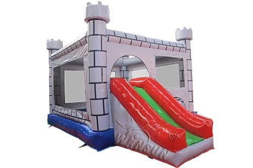 Large Inflatable Bounce House / Inflatable Jumping Castle With Slide UL