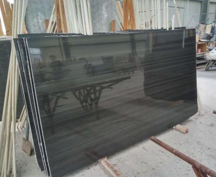 Popular Black Marble Chinese Wood Black Marble Black Wood Marble Slab,Marble