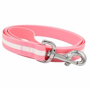 China Pink Waterproof Dog Leash 4ft No Pull Unchewable Basic Rubber Corrosion Resistant supplier