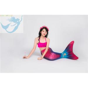 China Children Pink Mermaid Tail Swimming Costume Multifunctional Fade Resistant Fabric supplier