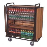 China Wood Hotel Room Cleaning Trolley Minibar Trolley With Metal Frame on sale