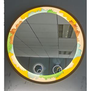 China Iron Antique Bronze Enamel Color LED Lighted Mirror With Demisting Function 36W supplier