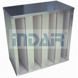 China Plastic V Cell Terminal HEPA Filter , Low Pressure Drop V Bank HEPA Filter wholesale