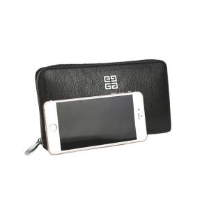 China 21x12cm 3cm Thick Mens PU Leather Wallet Long Wallet Clutch Black Zipper TPCH supplier