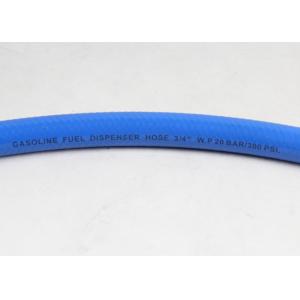China ID 3 / 4 Inch Blue Flexible Fuel Dispenser Hose Single Wire For Gas Station supplier