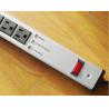 Mountable Multi Outlet Surge Protector Power Strip With Extension Cord / Metal