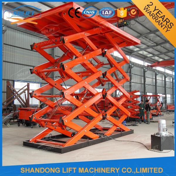 China Les grands doubles ciseaux résistants de la CE autoguident l'ascenseur de voiture de garage avec le circuit hydraulique supplier