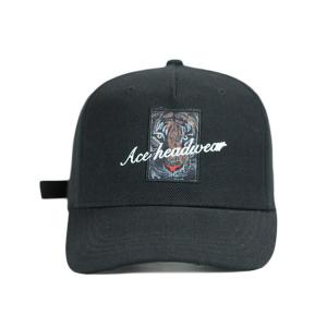 Fashion Adult Baseball Hats Sublimation Embroidery Patch Black Headwear