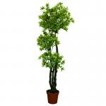 Restaurant Balcony Artificial Podocarpus Tree Faux Green Plant 1.6m No Nursing