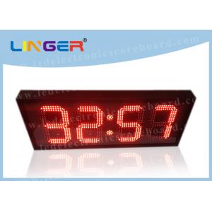 12 / 24 Hours Mode Red Led Digital Clock Small For Office 370*1010*100mm