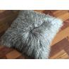 China 18 Inches Long Sheep Fur Decorative Pillows , Mongolian Fur Outdoor Throw Pillows wholesale