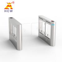 China Pedestrian Access Control CW406 Swing Barrier Turnstile Gate With SS304 Cabinet on sale