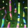 China High Visibility Rainbow Strip Reflective Fabric with Black Ribbon 25mm*100m per Roll wholesale