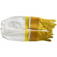 China #33 Goat skin yellow thick canvas wrist protector and Half  Ventilated with white cloth sleeve on sale