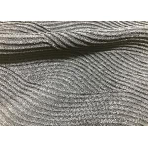 China Good Shape Retention Athletic Knit Fabric , Grey Fabrics Used For Activewear supplier