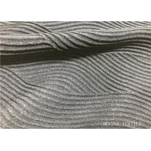 Good Shape Retention Athletic Knit Fabric , Grey Fabrics Used For Activewear