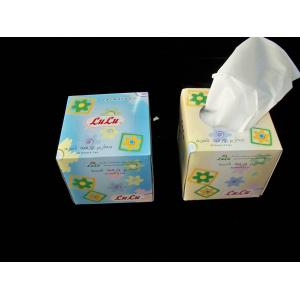 Eco Friendly Healthy 80 sheet Cube Box Facial Tissue , 18x20cm 14gsm