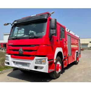 Howo Foam Fire Department Rescue Trucks 228kw With Double Cabin