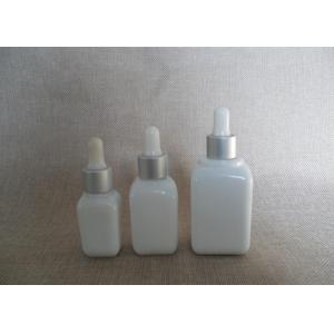 30ml White Square Beautiful Cosmetic Lotion Bottles With Gold Cap Pump