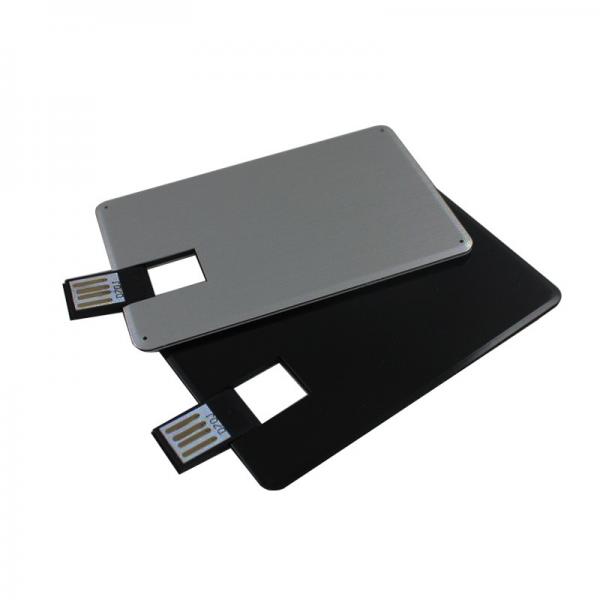 Swivel Chip USB Business Card Memory Laser Logo, Silver 2.0 USB Flash Drives