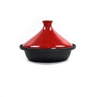 China Water Free Cooking Cheese Fondue Pot Enameled Cast Iron Tajine on sale