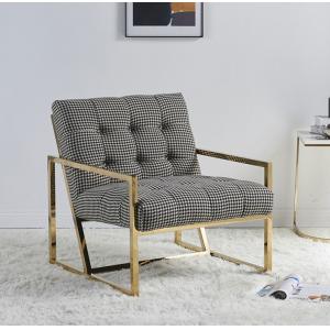 China Contemporary Leisure Stainless Steel Swallow Gird upholstery Armchair Sofa chair for Hotel Living room supplier
