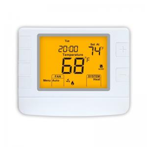 Thermostat blanc de salle 24V de la CAHT de chauffage de Digital de couleur à la maison avec 5/1/1 programmable