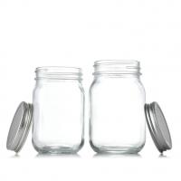 China Glass Mason Jar 8oz 240ml Clear Wide Mouth Food Storage Jar For Canning With Lid on sale