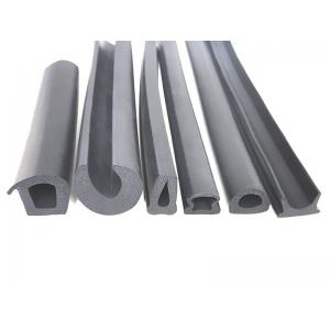 Black Foam EPDM Rubber Extrusion For Windows , Rubber Sponge Extrusion ROHS FDA